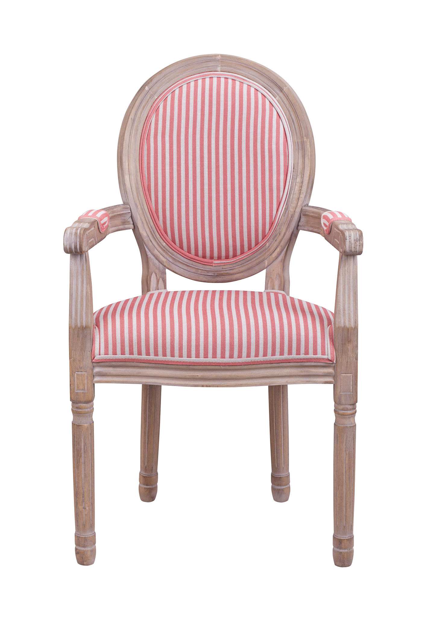 Стулья с подлокотниками Volker arm pink pinstripe