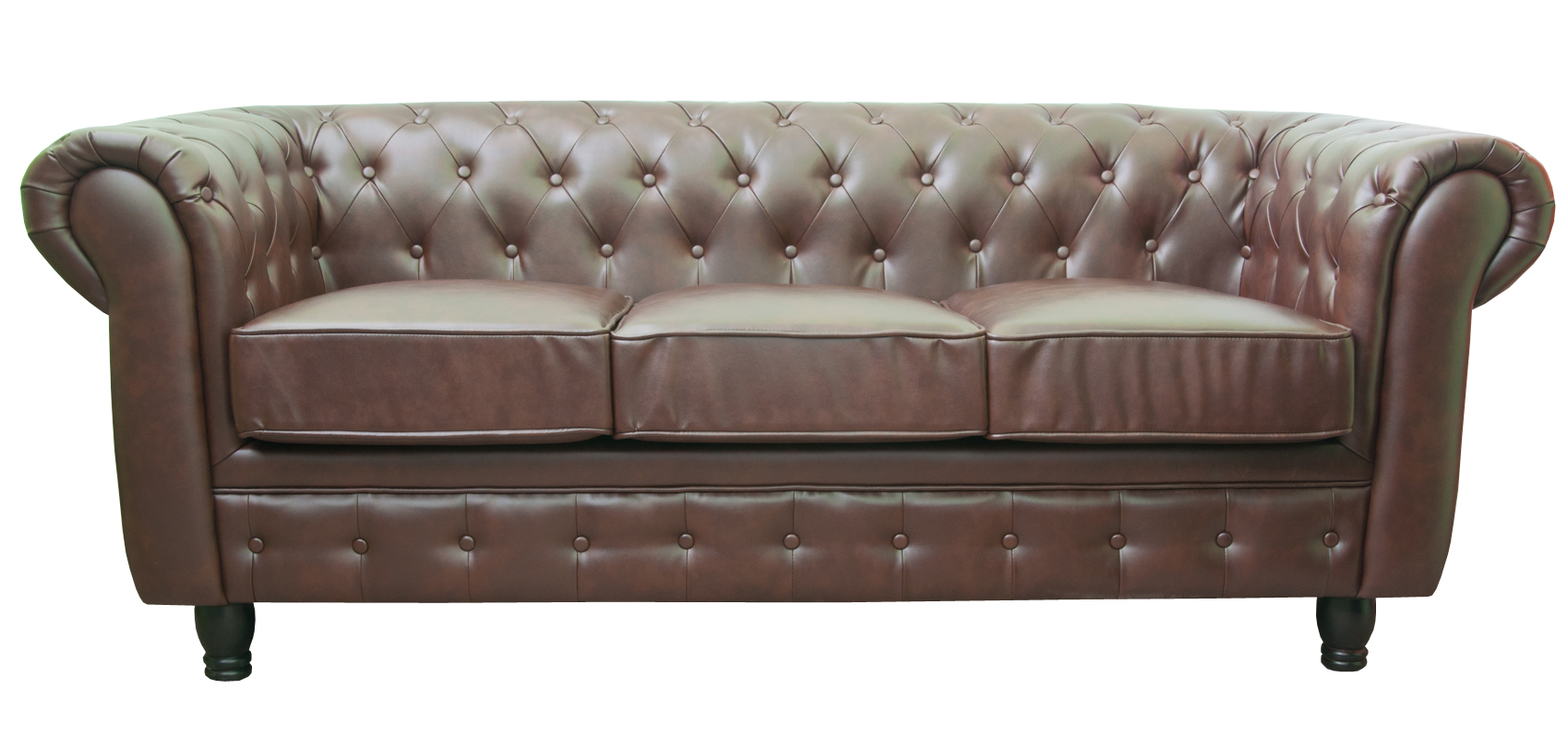 Дизайнерские кожаные диваны Chesterfield brown 3S